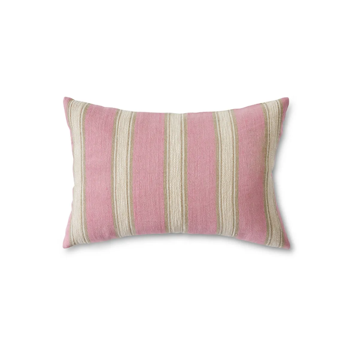 Coussin Tissé Rayé Blush - 60x40 cm
