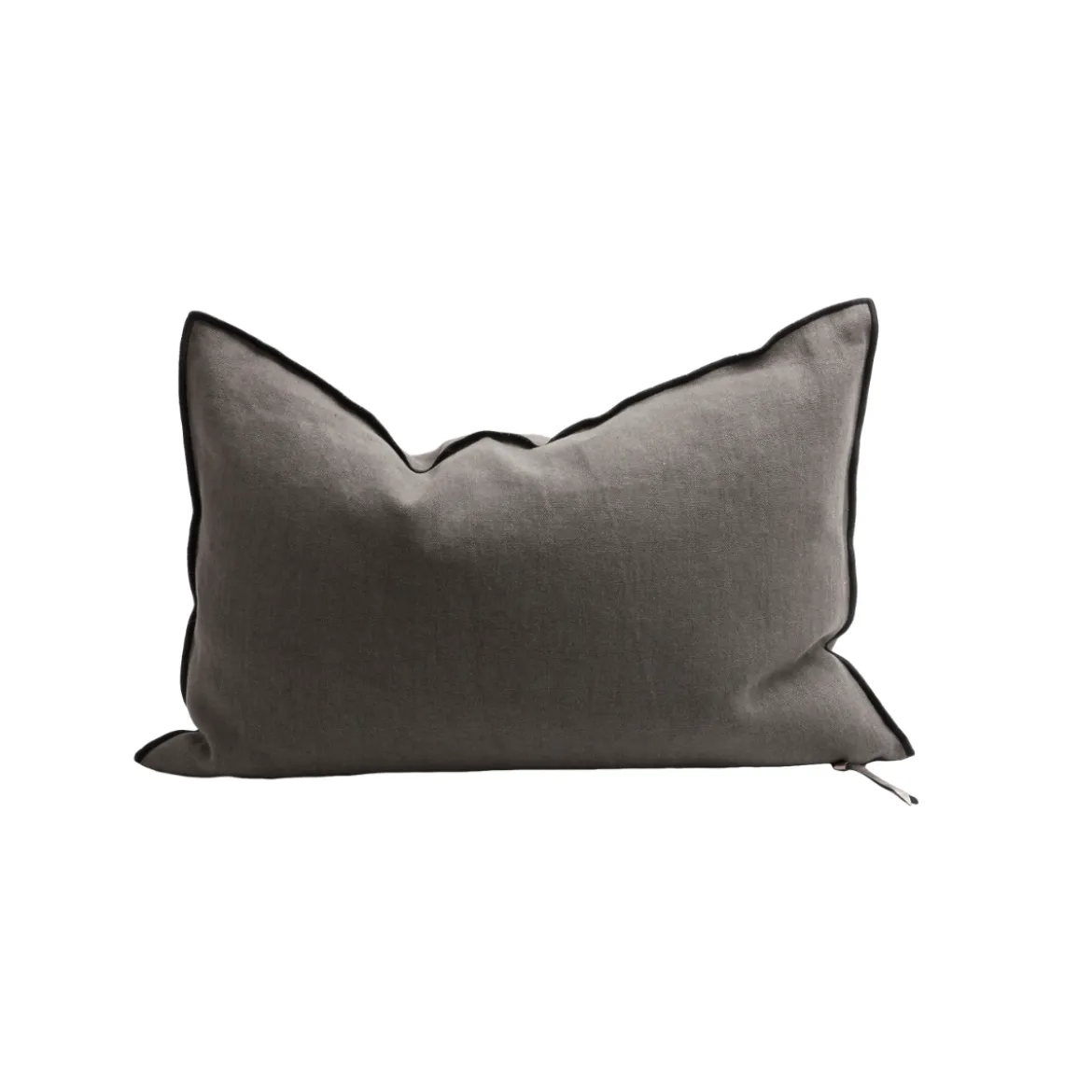 Coussin Vice Versa - Black Line Lin Stone Washed - Crocodile