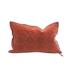 Coussin Vice Versa - Jacquard Stone Washed - Henné