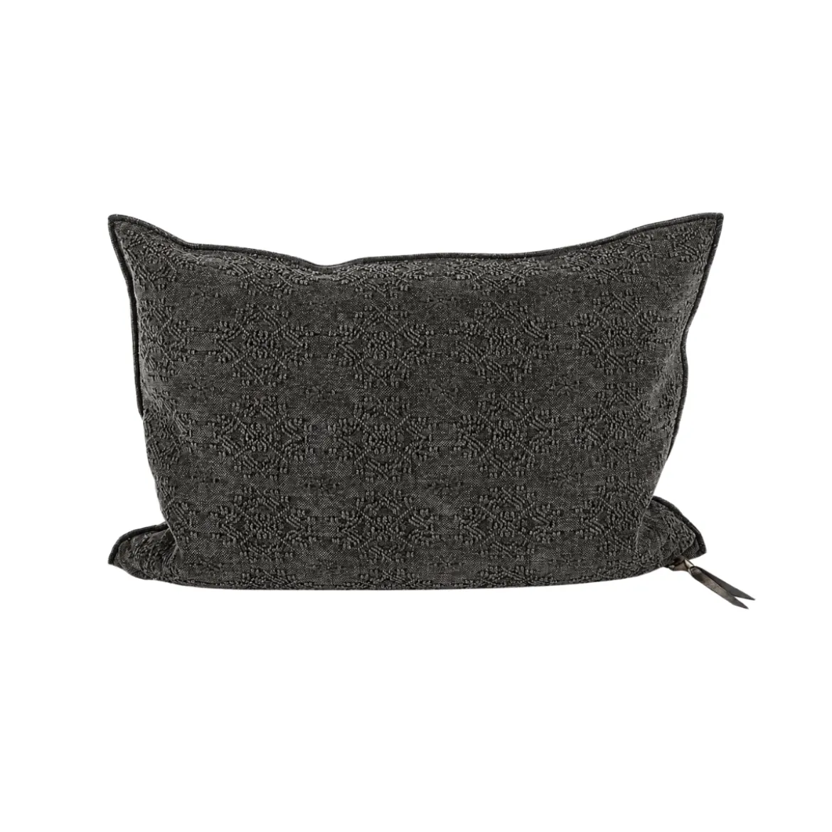 Coussin Vice Versa - Jacquard Stone Washed - Charbon