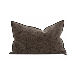 Coussin Vice Versa - Jacquard Stone Washed - Brownie