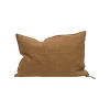 Coussin Vice Versa Lin Lavé Froissé - Havane / Givré