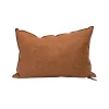 Coussin Vice Versa Lin Lavé Froissé - Châtaigne / Givré