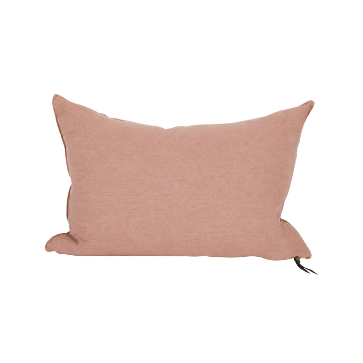 Coussin Vice Versa Lin Lavé Froissé - Bois de rose / Givré