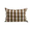 Coussin Vice Versa - Lin Lavé - Vichy Cottage Havane