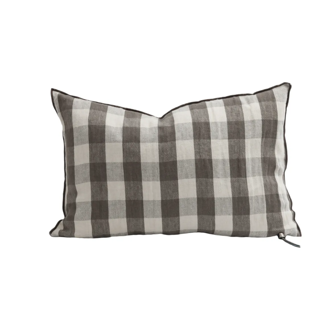 Coussin Vice Versa - Lin Lavé - Vichy Cottage Terre