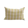Coussin Vice Versa - Lin Lavé - Vichy Cottage Paille