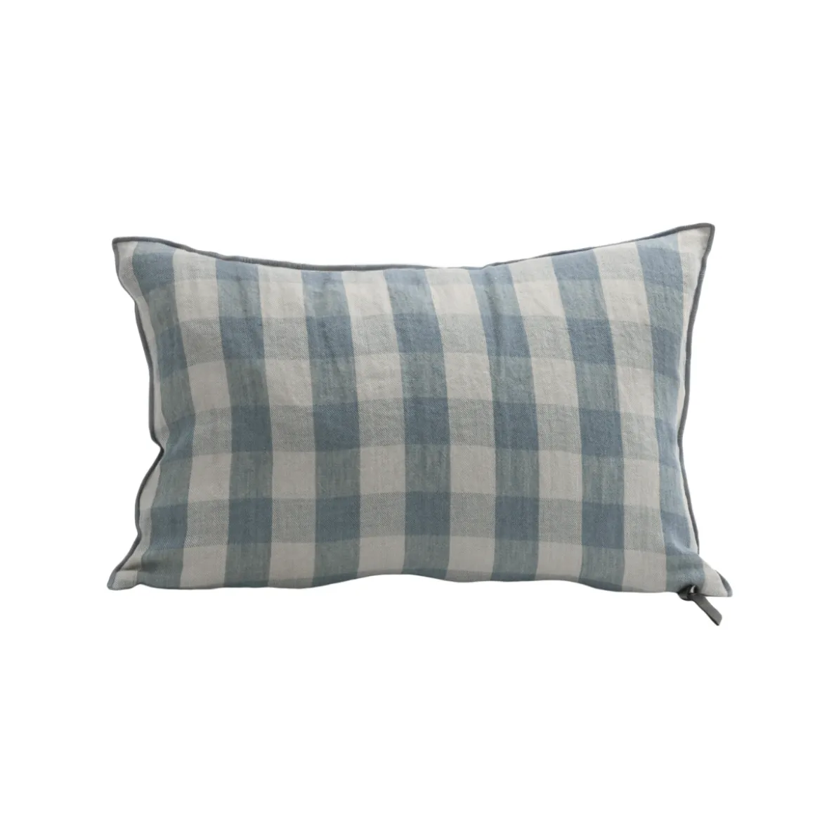 Coussin Vice Versa - Lin Lavé - Vichy Cottage Nuage
