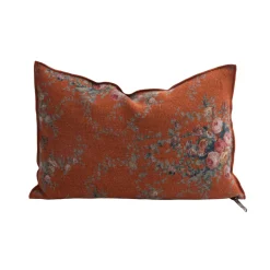 Coussin Vice Versa - Lin Wasabi - Pompadour Henné