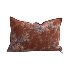 Coussin Vice Versa - Lin Wasabi - Pompadour Argile