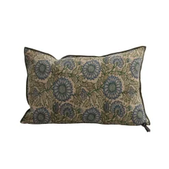 Coussin Vice Versa - Lin Wasabi - Les Tournesols Nuage