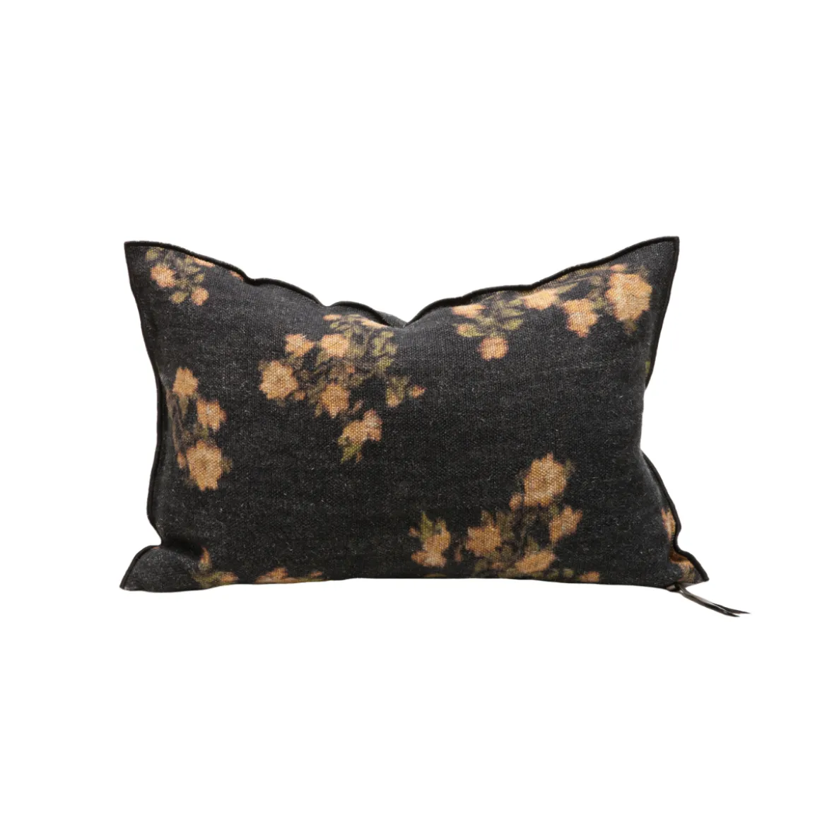 Coussin Vice Versa - Lin Wasabi - Les Roses Ocre