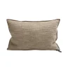 Coussin Vice Versa - Toile Biella Dévorée - Cappuccino 40x60 cm