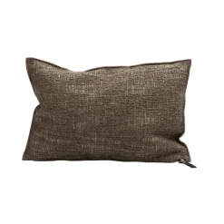 Coussin Vice Versa - Toile Biella Dévorée - Kaki 40x60 cm
