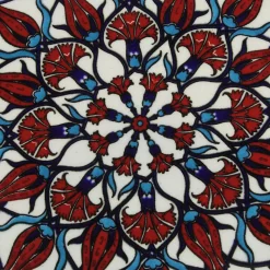 Dessous de Plat en Céramique - Rouge et Blanc