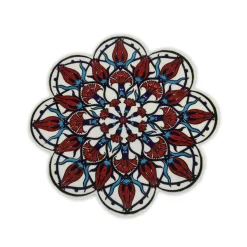Dessous de Plat en Céramique - Rouge et Blanc