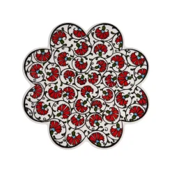 Dessous de Plat En Forme De Fleur - Rouge