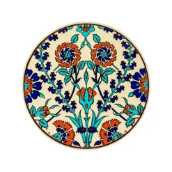 Dessous de Plat Rond en Céramique - Bleuet