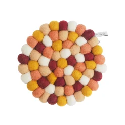 Dessous de plat rond en laine