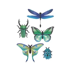Ensemble d'insectes en papier