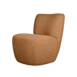 Fauteuil Eve Tissu Bouclette - Caramel