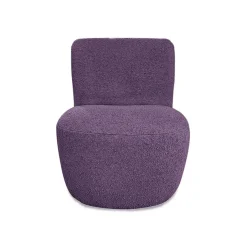 Fauteuil Eve Tissu Bouclette - Violet