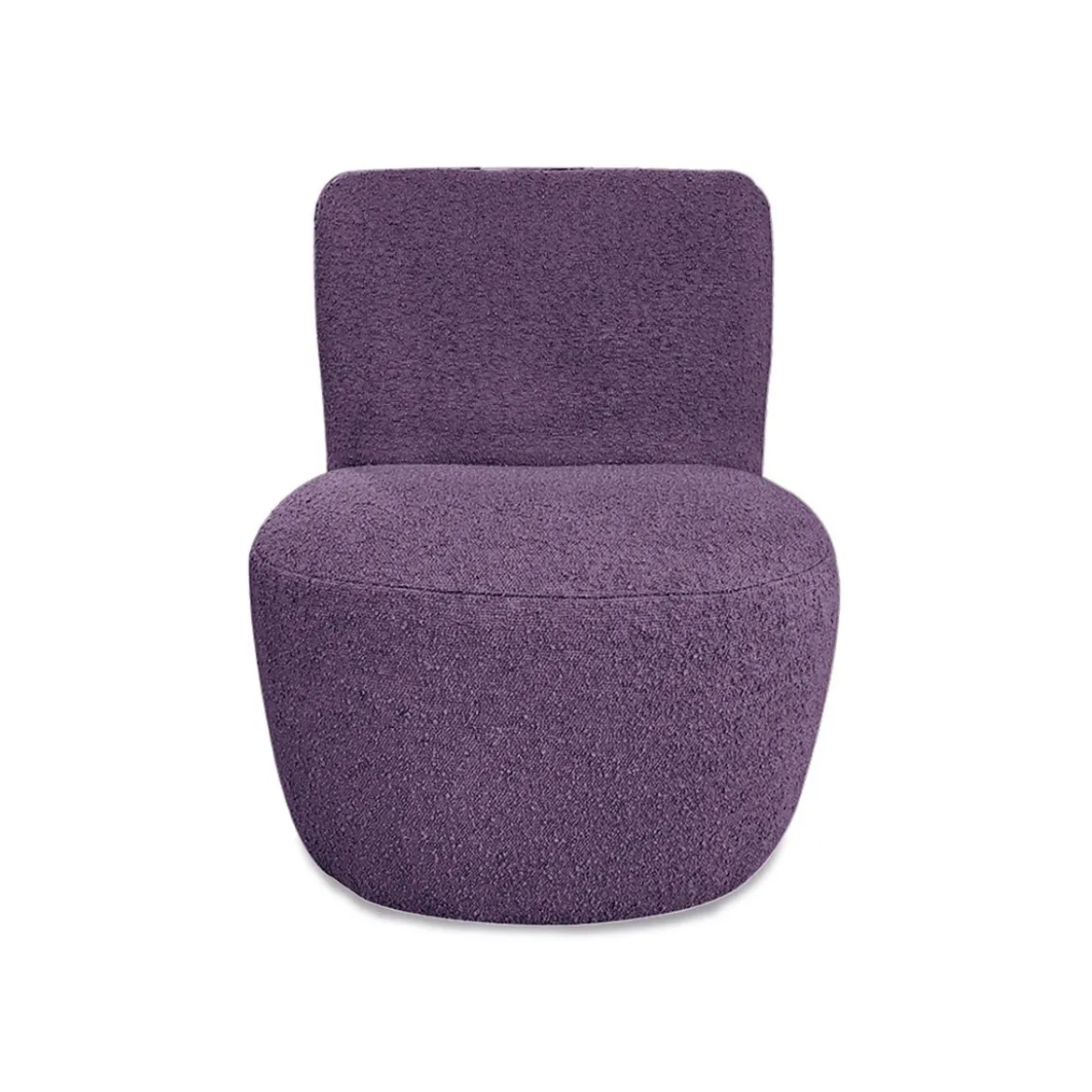 Fauteuil Eve Tissu Bouclette - Violet