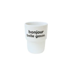 Gobelet en porcelaine - Bonjour Belle gosse