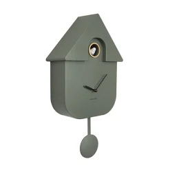 Horloge Modern Cuckoo en métal l 21.5 x H 41 cm - Vert kaki
