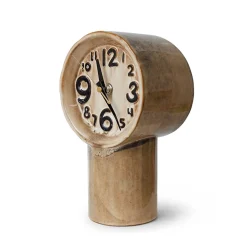 Horloge Rétro en céramique - h 23,5 cm - Crème