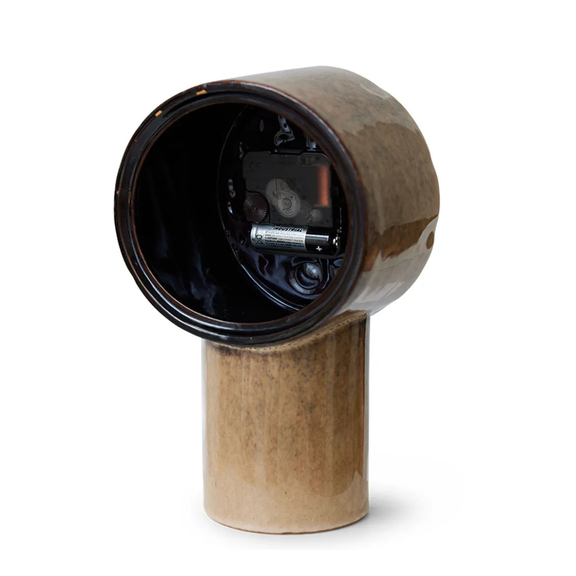 Horloge Rétro en céramique - h 23,5 cm - Crème