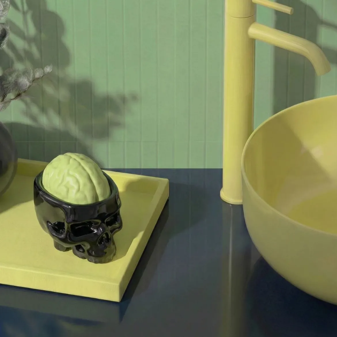 Kit Porte-savon & Savon Crâne - Brain wash