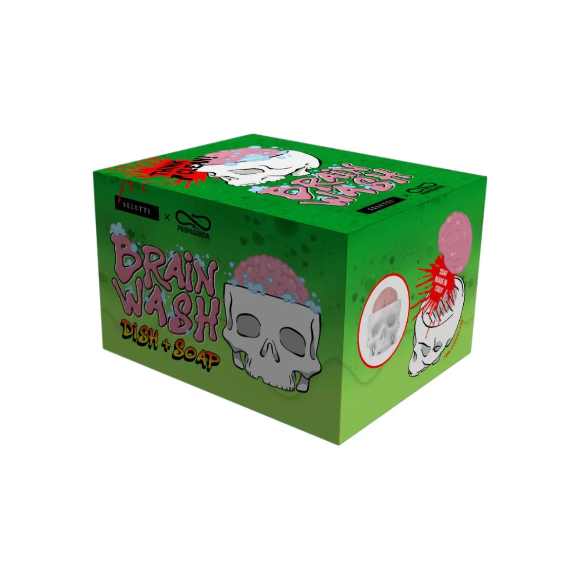 Kit Porte-savon & Savon Crâne - Brain wash