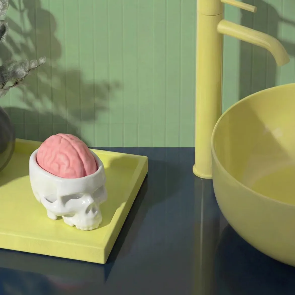 Kit Porte-savon & Savon Crâne - Brain wash