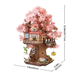 Kit Puzzle DIY Sakura Tree House