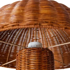 Lampe De Table Rotin - Ø 34 cm x 30 cm