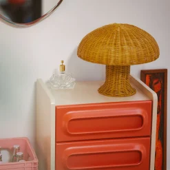Lampe De Table Rotin - Ø 34 cm x 30 cm