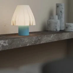 Lampe de Table - Volute Bleu Ciel
