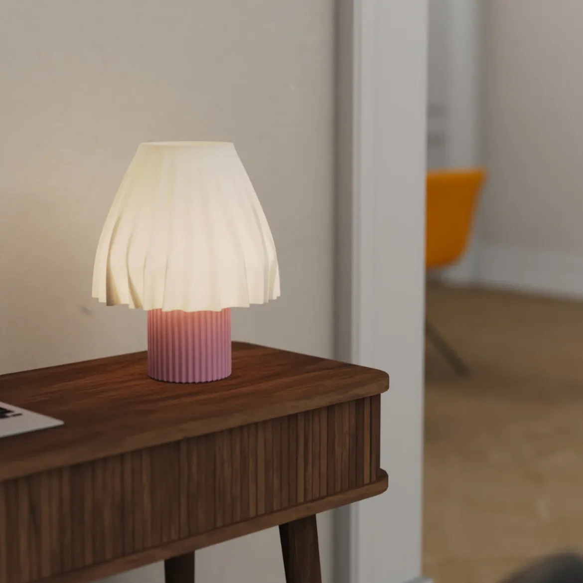 Lampe de Table - Volute Petal Rose