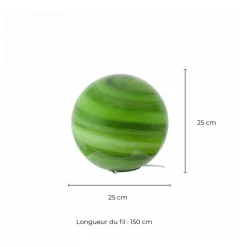 Lampe à poser en verre soufflé - Astrolis Vert