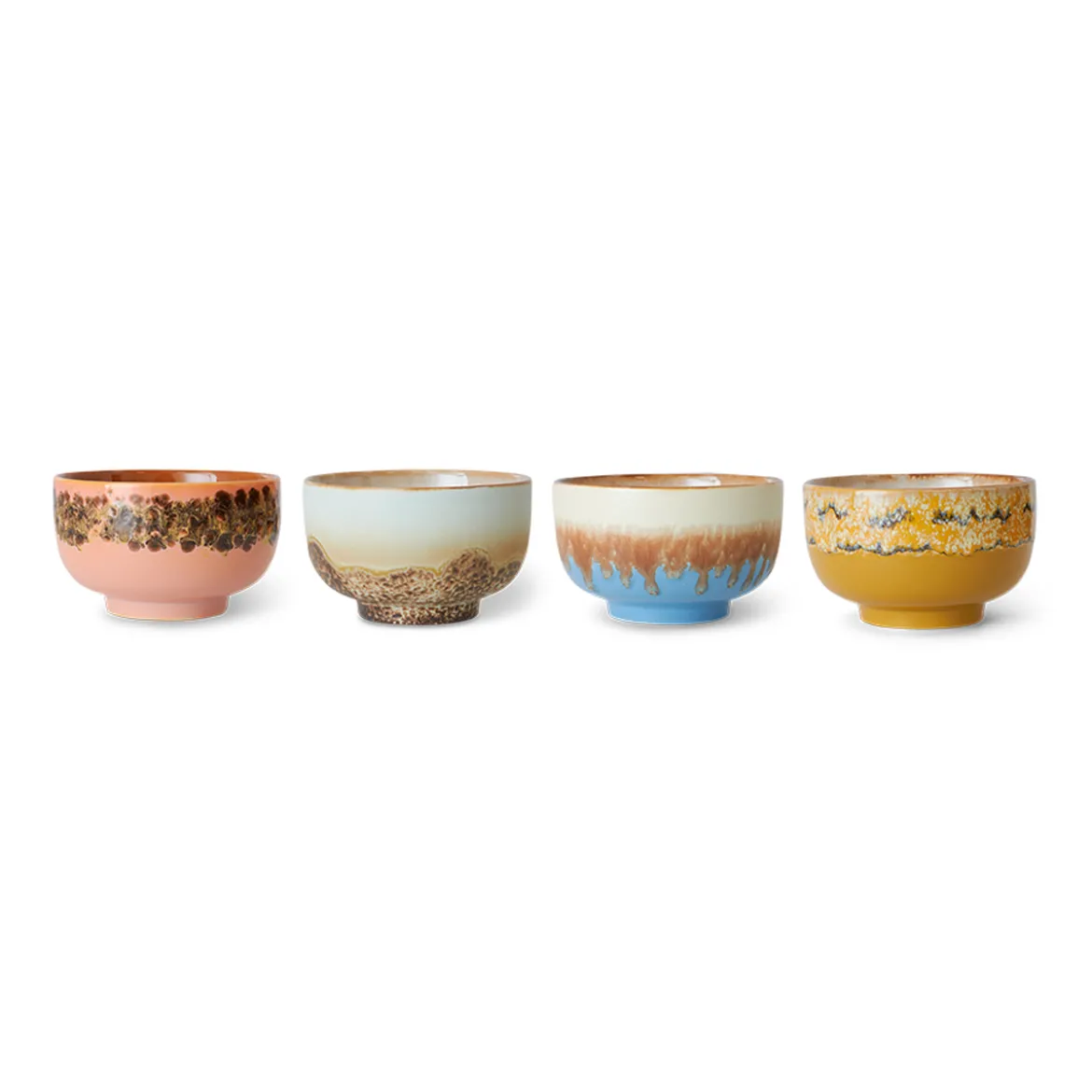 Lot de 4 Bols à Nouilles Seabreeze 70s - ø 13,5 cm