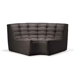 Module d'angle arrondi canapé N701 - Gris foncé