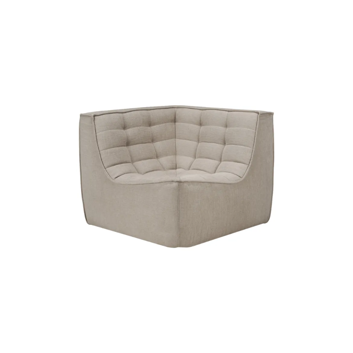 Module d'angle canapé N701 - écru tissu éco