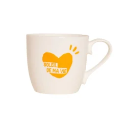Mug Coeur Le soleil de ma vie - Jaune