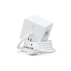 Multiprise square 1 avec USB-C 30W 1,8m - Opal White