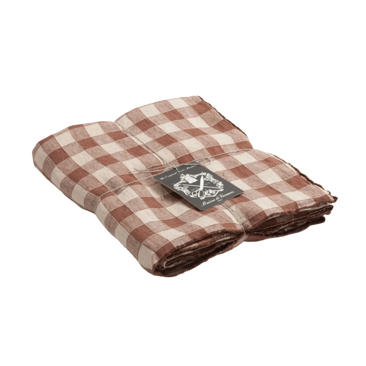 Nappe Bourdon Toile Vichy Vintage - Litchi/Bourdon Litchi