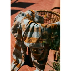 Nappe Vida Carreaux - Amber/Blue 180x180 cm
