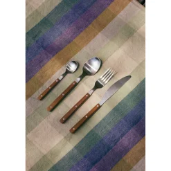 Nappe Vida Carreaux - Mint/Cobalt 140x220 cm