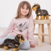 Peluche Teckel à poil dur debout