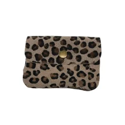 Petit Porte-monnaie - Cuir Suede Léopard